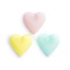 I Heart Revolution Heart Pastel Bath Fizzer Kit Dárková kazeta koupelová bomba ve tvaru srdce 40 g + koupelová bomba ve tvaru srdce 40 g Passion Fruit + koupelová bomba ve tvaru srdce 40 g Lemon