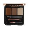 Makeup Revolution London Brow Sculpt Kit Set a paletka na obočí pro ženy 2,2 g Odstín Brown