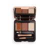 Makeup Revolution London Brow Sculpt Kit Set a paletka na obočí pro ženy 2,2 g Odstín Medium Brown