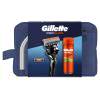 Gillette ProGlide Dárková kazeta holicí strojek Proglide 1 ks + náhradní hlavice Proglide 1 ks + gel na holení Fusion Shave Gel Sensitive 200 ml + kosmetická taštička