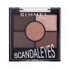 Rimmel London Scandaleyes 5 Pan Eyeshadow Palette Oční stín pro ženy 3,8 g Odstín 003 Rose Quartz