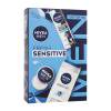 Nivea Men Fresh Sensitive Dárková kazeta krém na obličej, tělo a ruce Men Creme 30 ml + antiperspirant Men Invisible Black &amp; White Fresh 150 ml + sprchový gel Men Sensitive 250 ml