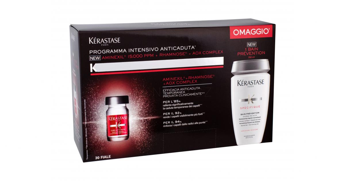 Kerastase Specifique Cure Anti Chute Intensive Aminexil Darkova Kazeta Pro Zeny Kura Na Vlasy Cure Anti Chute Intensive Aminexil 30 X 6 Ml Sampon Bain Prevention Frequent Use 250 Ml Elnino Cz