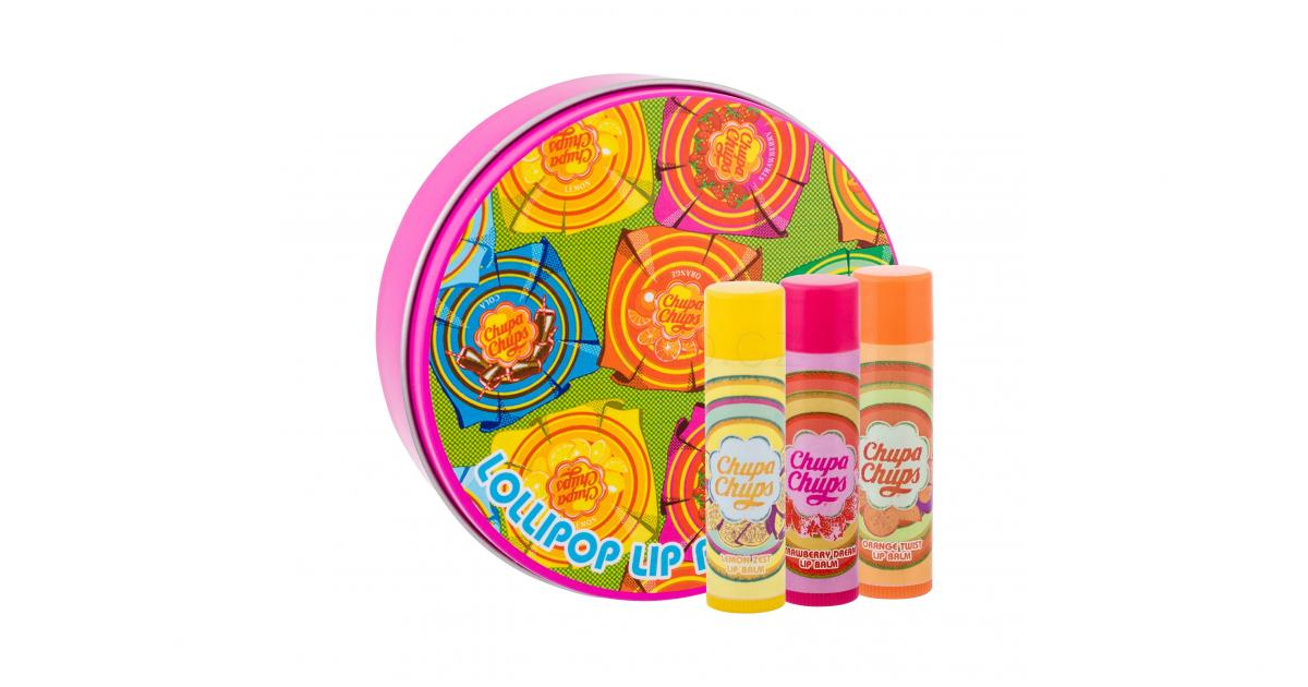 Chupa Chups Lip Balm Lollipop Dárková Kazeta Balzám Na Rty 3 X 4 G