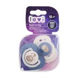 LOVI Night & Day Dynamic Soother Boy 18m+ Dudlík pro děti 2 ks poškozený obal