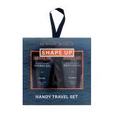 Xpel Shape Up Handy Travel Set Dárková kazeta sprchový gel Bergamot & Mint 50 ml + tělové mléko Bergamot & Mint 50 ml + mycí houba