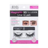 Ardell Magnetic 3D Faux Mink 854 Umělé řasy pro ženy Odstín Black Set poškozená krabička