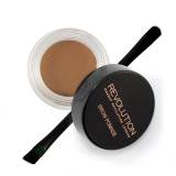 Makeup Revolution London Brow Pomade With Double Ended Brush Gel a pomáda na obočí pro ženy 2,5 g Odstín Soft Brown