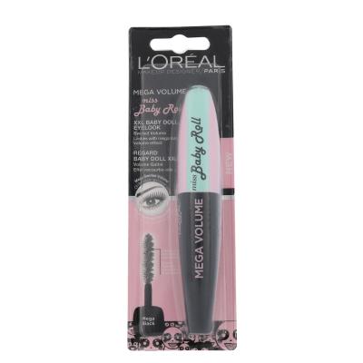 L'Oréal Paris Mega Volume Miss Baby Roll Řasenka pro ženy 9,1 ml Odstín Mega Black