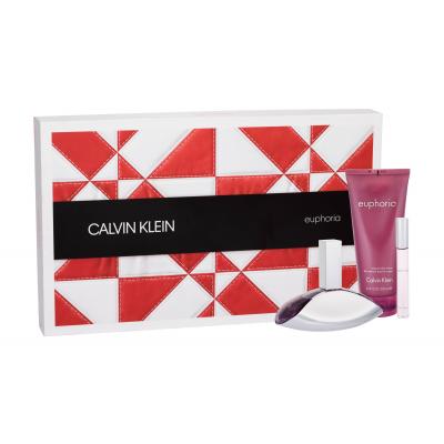 Calvin Klein Euphoria Dárková kazeta parfémovaná voda 100 ml + tělové mléko 200 ml + parfémovaná voda roll-on 10ml