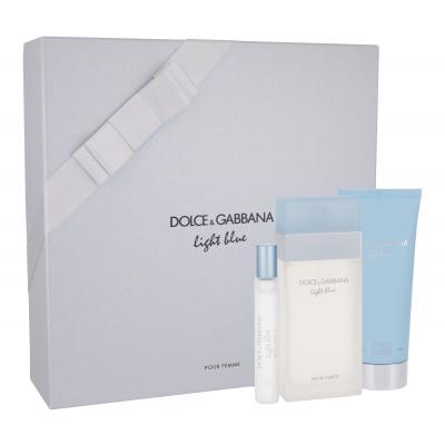 Dolce&Gabbana Light Blue Dárková kazeta toaletní voda 100 ml + tělový krém 100 ml + toaletní voda 7,4 ml