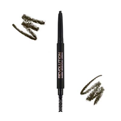 Makeup Revolution London Duo Brow Definer Tužka na obočí pro ženy 0,15 g Odstín Medium Brown