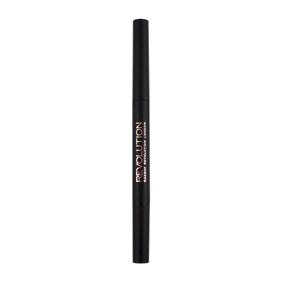 Makeup Revolution London Duo Brow Definer Tužka na obočí pro ženy 0,15 g Odstín Dark Brown