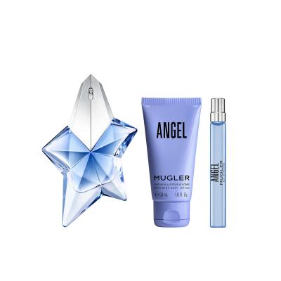 Mugler Angel Dárková kazeta parfémovaná voda 50 ml + parfémovaná voda 10 ml + tělové mléko 50 ml Plnitelný