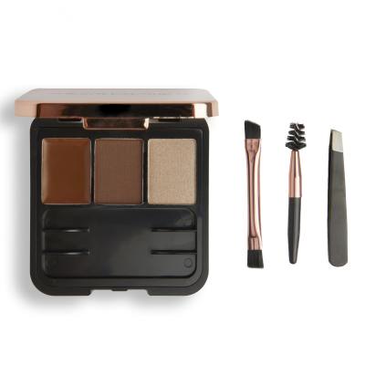 Makeup Revolution London Brow Sculpt Kit Set a paletka na obočí pro ženy 2,2 g Odstín Brown