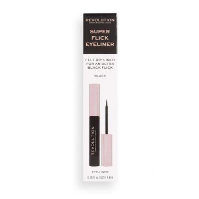 Makeup Revolution London Super Flick Eyeliner Oční linka pro ženy 4,5 ml Odstín Black