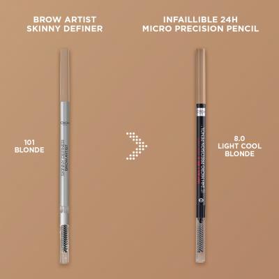 L&#039;Oréal Paris Infaillible Brows 24H Micro Precision Pencil Tužka na obočí pro ženy 1,2 g Odstín 8.0 Light Cool Blonde