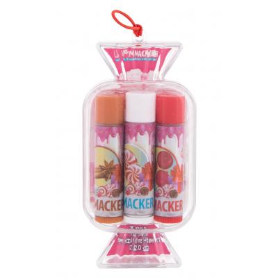 Lip Smacker Candy Snowflake Cinnamon Dárková kazeta balzám na rty Candy 4 g + balzám na rty Candy 4 g Peppermint Dreams + balzám na rty Candy 4 g Cranberry Icicles