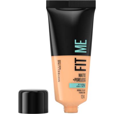 Maybelline Fit Me! Matte + Poreless Make-up pro ženy 30 ml Odstín 124 Soft Sand