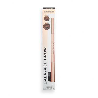 Makeup Revolution London Balayage Brow Tužka na obočí pro ženy 0,38 g Odstín Dark Brown