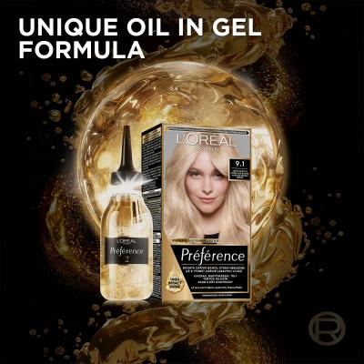 L&#039;Oréal Paris Préférence Cool Blondes Barva na vlasy pro ženy 60 ml Odstín 9.12