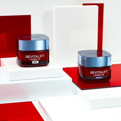 L&#039;Oréal Paris Revitalift Laser X3 Day Cream Dárková kazeta denní pleťový krém Revitalift Laser X3 50 ml + noční pleťový krém Revitalift Laser X3 50 ml