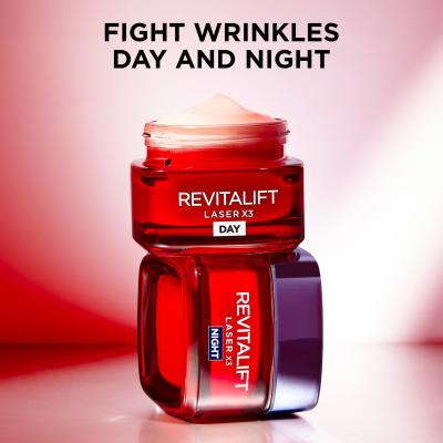 L&#039;Oréal Paris Revitalift Laser X3 Day Cream Dárková kazeta denní pleťový krém Revitalift Laser X3 50 ml + noční pleťový krém Revitalift Laser X3 50 ml