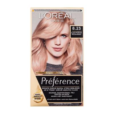 L&#039;Oréal Paris Préférence Barva na vlasy pro ženy 60 ml Odstín 8.23 poškozená krabička