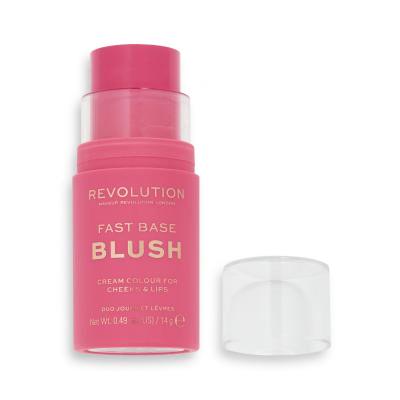 Makeup Revolution London Fast Base Blush Tvářenka pro ženy 14 g Odstín Rose