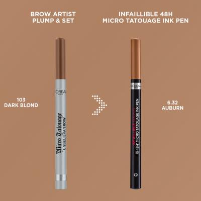 L&#039;Oréal Paris Infaillible Brows 48H Micro Tatouage Ink Pen Tužka na obočí pro ženy 1 g Odstín 6.32 Auburn