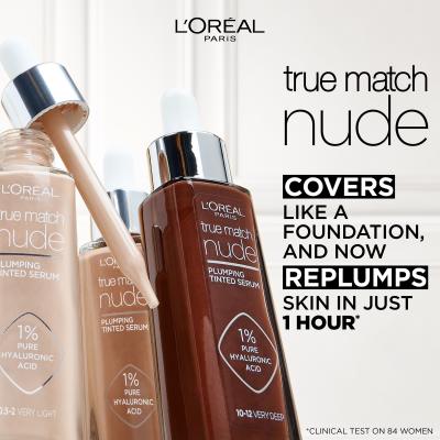 L&#039;Oréal Paris True Match Nude Plumping Tinted Serum Make-up pro ženy 30 ml Odstín 4-5 Medium