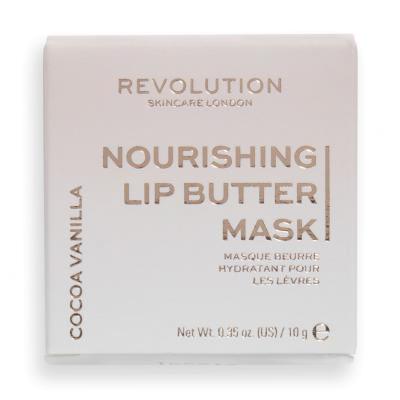 Revolution Skincare Nourishing Lip Butter Mask Cocoa Vanilla Balzám na rty pro ženy 10 g