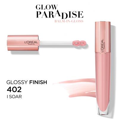 L&#039;Oréal Paris Glow Paradise Balm In Gloss Lesk na rty pro ženy 7 ml Odstín 402 I Soar