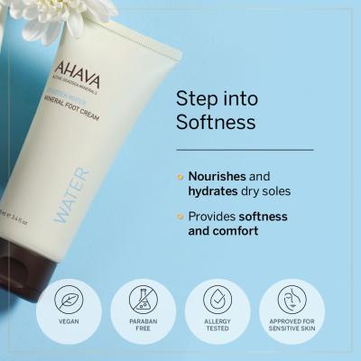 AHAVA Deadsea Water Krém na nohy pro ženy 100 ml