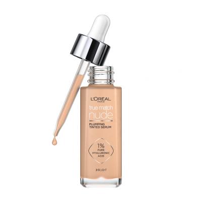 L&#039;Oréal Paris True Match Nude Plumping Tinted Serum Make-up pro ženy 30 ml Odstín 2-3 Light