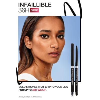 L&#039;Oréal Paris Infaillible Grip 36H Gel Automatic Eye Liner Tužka na oči pro ženy 1,2 g Odstín 004 Brown Denim