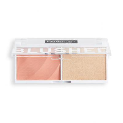 Revolution Relove Colour Play Blushed Duo Blush &amp; Highlighter Konturovací paletka pro ženy 5,8 g Odstín Sweet