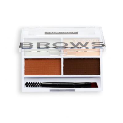 Revolution Relove Colour Cult Brows Set a paletka na obočí pro ženy 3,2 g Odstín Medium