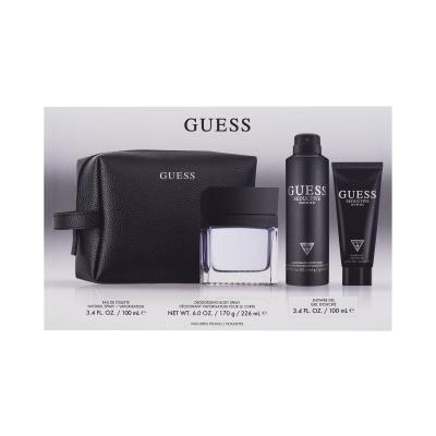 GUESS Seductive Homme Dárková kazeta toaletní voda 100 ml + deodorant 226 ml + sprchový gel 100 ml + kosmetická taštička