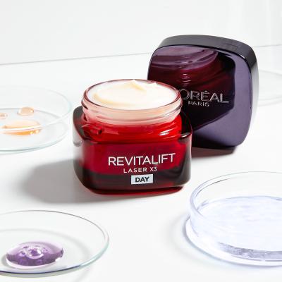 L&#039;Oréal Paris Revitalift Laser X3 Day Cream Dárková kazeta denní pleťový krém Revitalift Laser X3 50 ml + oční krém Revitalift Laser X3 15 ml