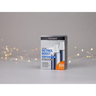 Neutrogena Retinol Boost Duo Pack Dárková kazeta denní pleťový krém Retinol Boost Day Cream SPF15 50 ml + noční pleťový krém Retinol Boost Night Cream 50 ml