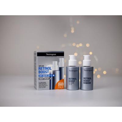 Neutrogena Retinol Boost Duo Pack Dárková kazeta denní pleťový krém Retinol Boost Day Cream SPF15 50 ml + noční pleťový krém Retinol Boost Night Cream 50 ml