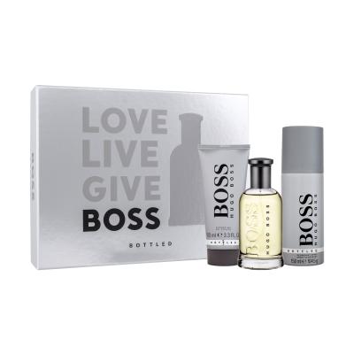 HUGO BOSS Boss Bottled Dárková kazeta toaletní voda 100 ml + sprchový gel 100 ml + deodorant 150 ml