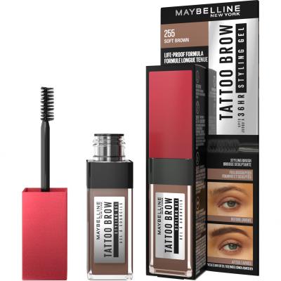 Maybelline Tattoo Brow 36H Styling Gel Gel a pomáda na obočí pro ženy 6 ml Odstín 255 Soft Brown