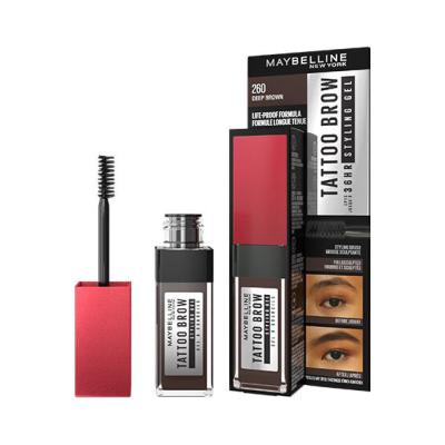 Maybelline Tattoo Brow 36H Styling Gel Gel a pomáda na obočí pro ženy 6 ml Odstín 260 Deep Brown