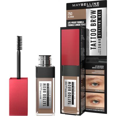 Maybelline Tattoo Brow 36H Styling Gel Gel a pomáda na obočí pro ženy 6 ml Odstín 250 Blonde