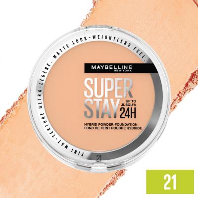 Maybelline Superstay 24H Hybrid Powder-Foundation Make-up pro ženy 9 g Odstín 21