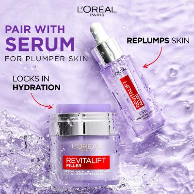 L&#039;Oréal Paris Revitalift Filler HA Plumping Water-Cream Denní pleťový krém pro ženy 50 ml