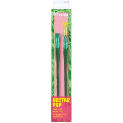 Real Techniques Nectar Pop Fine Line + Fill Duo Dárková kazeta kartáček na řasy Spoolie RT 077 1 ks + kosmetický štětec Smudge Liner RT 073 1 ks