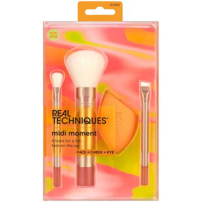 Real Techniques Midi Moment Brush + Sponge Set Štětec pro ženy Set